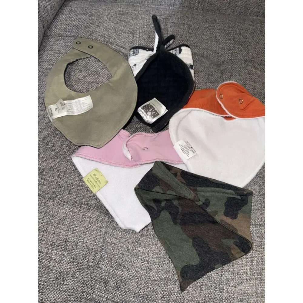 Parker baby, keababies, carters baby bandana bibs bundle of 5